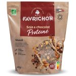 Musli bio cu 43% proteine, soia si ciocolata, 450g, Favrichon