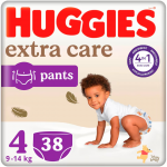 Scutece chilotel Huggies Extra Care Marimea 4 pentru 9 - 14kg, 38 bucati, Huggies
