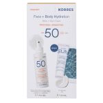 Pachet Spray fata si corp cu protectie solara SPF50 150ml + Gel After Sun 50ml Yoghurt Sun, Korres