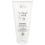 Crema de corp hranitoare cu Acid Hialuronic Goat Milk, 200ml, Vellie