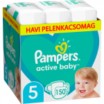 Scutece Active Baby Junior Marimea 5 pentru 11-16 kg, 150 bucati, Pampers