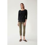 Bluza cu decolteu rotund si maneci 3/4