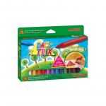 Creioane Cerate Soft, Triunghilare, Cutie Carton, 12 Culori/cutie, Alpino Dacstrix