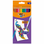 Creioane Colorate Bic Evolution Illusion, 12 Buc/set, Culori Asortate