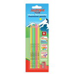 Creioane Colorate Fluorescente, 6 Culori/blister + Ascutitoare, Alpino Fluo