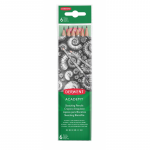 Creioane Grafit 2h-3b Derwent Academy, Blister, 6 Buc/set, Negru