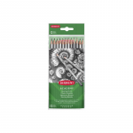 Creioane Grafit 5h-6b Derwent Academy, Blister, 12 Buc/set, Negru