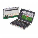 Set Complet Pentru Desen Derwent Academy, Cutie Metalica, Creioane Colorate, 28 Buc/set, Culori Meta