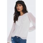 Bluza cu volane si detaii texturate