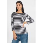 Bluza de bumbac cu model in dungi