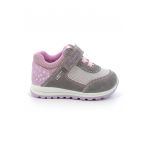 Pantofi sport cu velcro si garnituri de piele intoarsa