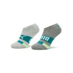 Set de 2 perechi de șosete medii pentru copii Puma Kids Seasonal Sneaker 2P 938008 Gri
