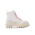 Botine Calvin Klein Jeans Toothy Combat Boot Softny YW0YW00948 Alb