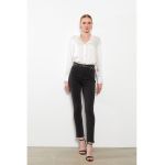 Blugi slim fit cu talie inalta