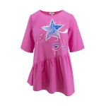 Bluza evazata cu imprimeu grafic