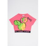 Tricou crop cu imprimeu Minnie Mouse