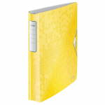 Caiet Mecanic Leitz Active Wow Softclick, Polyfoam, A4, Mecanism 4dr, Inel 30 Mm, Galben