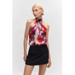 Bluza cu model cu decolteu halter