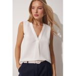 Bluza fara maneci cu decolteu in V