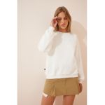 Bluza sport cu decolteu la baza gatului