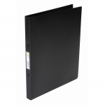 Caiet Mecanic 4 Inele - D16mm, Coperti Flexibile Pp, Q-connect - Negru Transparent