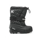 Cizme de zăpadă Sorel Childrens Flurry Print NC3503-010 Negru