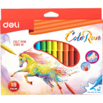 Set 18 Carioci Diverse Culori, Deli ColoRun, 1 mm Varf, Carioci Diverse Culori Deli