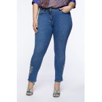 Blugi crop brodati