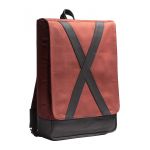 Rucsac unisex cu garnituri de piele si finisaj rezistent la apa