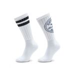 Set de 2 perechi de șosete lungi pentru bărbați Converse E744W Alb
