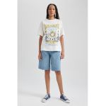 Bermude relaxed fit din denim