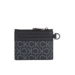 Etui pentru carduri Calvin Klein Subtle Mono 6Cc Holder W/Zip K50K509236 Negru