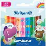 Carioca Combino Super 411, Set 9 Culori, Varf Gros