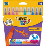Carioci Colorate Lavabile Bic Visaquarelle, 10 Buc/set, Culori Asortate