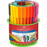 Set 45 Carioci Colorate Faber-Castell Connector Cu Clip Prindere Si Suport Mesh