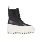 Botine Calvin Klein Jeans Flatform Lace Up Boot Lth YW0YW01110 Negru