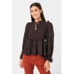 Bluza cu imprimeu si maneci bufante Nany