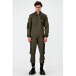 Bluza sport cu buzunare cu clapa