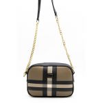 Geanta crossbody de piele ecologica cu bareta din lant