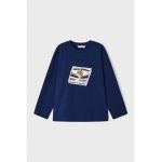 Bluza de bumbac cu imprimeu