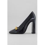 Pantofi de piele lacuita cu toc masiv Swing