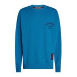 Bluza sport cu decolteu la baza gatului si logo brodat