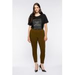 Pantaloni skinny crop cu talie inalta