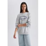 Bluza sport supradimensionata cu imprimeu text