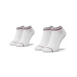 Set de 2 perechi de șosete medii pentru bărbați Tommy Hilfiger 100001093 Alb