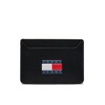 Etui pentru carduri Tommy Jeans Tjm Heritage Leather Cc Holder AM0AM12085 Negru