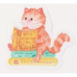 Sticker - Cat Reading Books | Buburuza cu ghetute