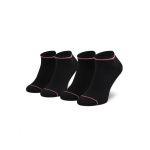 Set de 2 perechi de șosete medii pentru bărbați Tommy Hilfiger 100001093 Negru