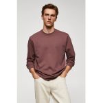 Bluza de bumbac cu decolteu la baza gatului Gareth