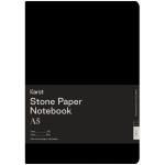 Carnet A5 - Stone Paper - Softcover, Lined - Black | Karst